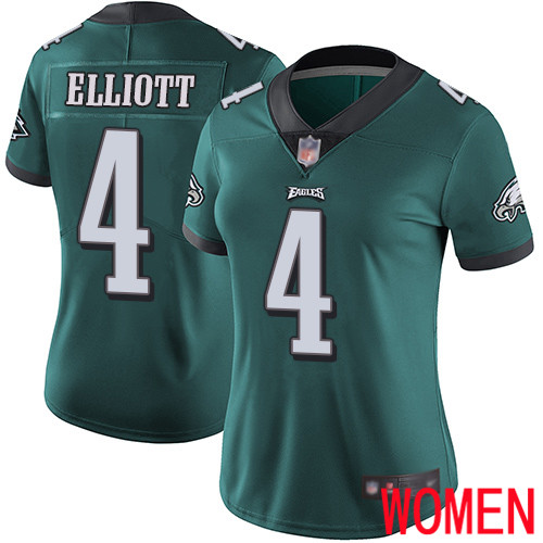 Women Philadelphia Eagles #4 Jake Elliott Midnight Green Team Color Vapor Untouchable NFL Jersey Limited Player